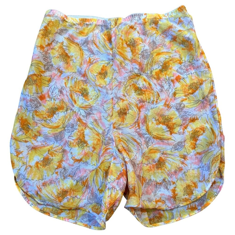 VTG Penneys Gaymode Pettipant Floral Panties Size Medium Tap Panty Orange Yellow